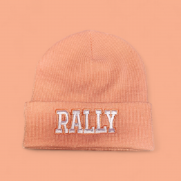 RALLY kötött visszahajtott sapka, barack